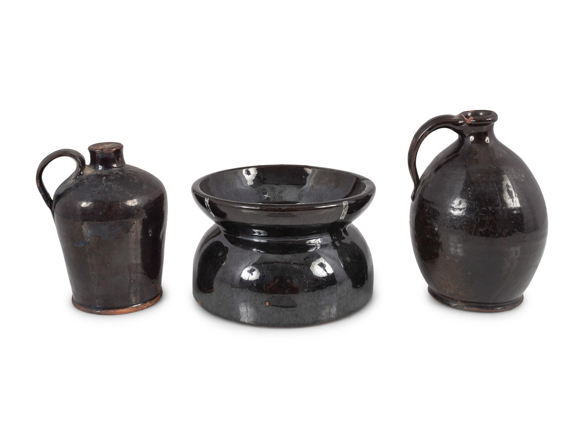 Five Redware Vessels