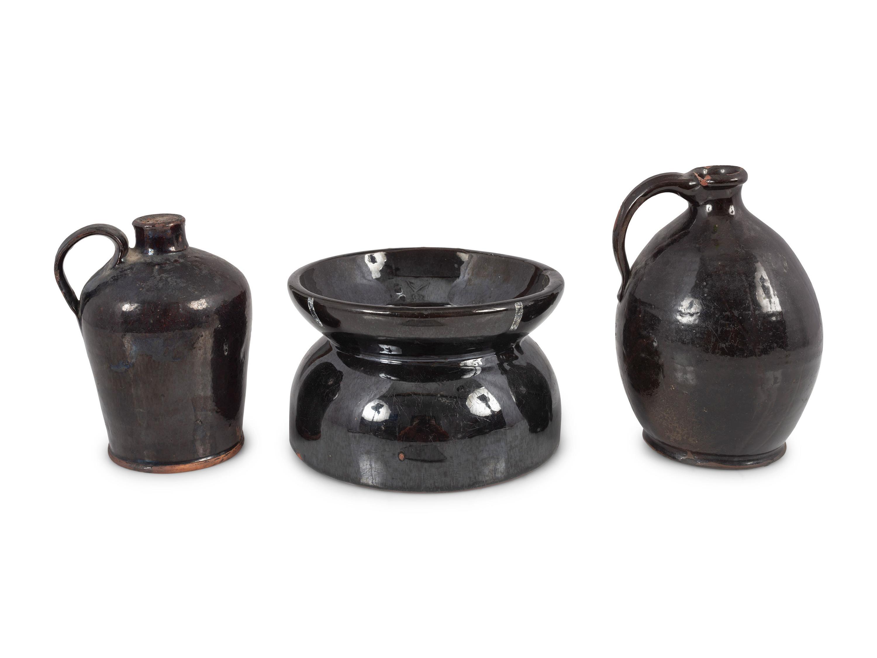 Five Redware Vessels