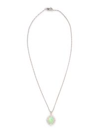 OPAL AND DIAMOND PENDANT NECKLACE