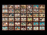 A Group of 58 1955 Bowman Baseball Cards Including Ernie Banks,