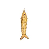 YELLOW GOLD FISH PENDANT