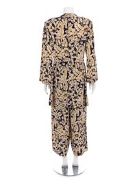 Four Jean Muir Floral Pant Ensembles, 1980-90s