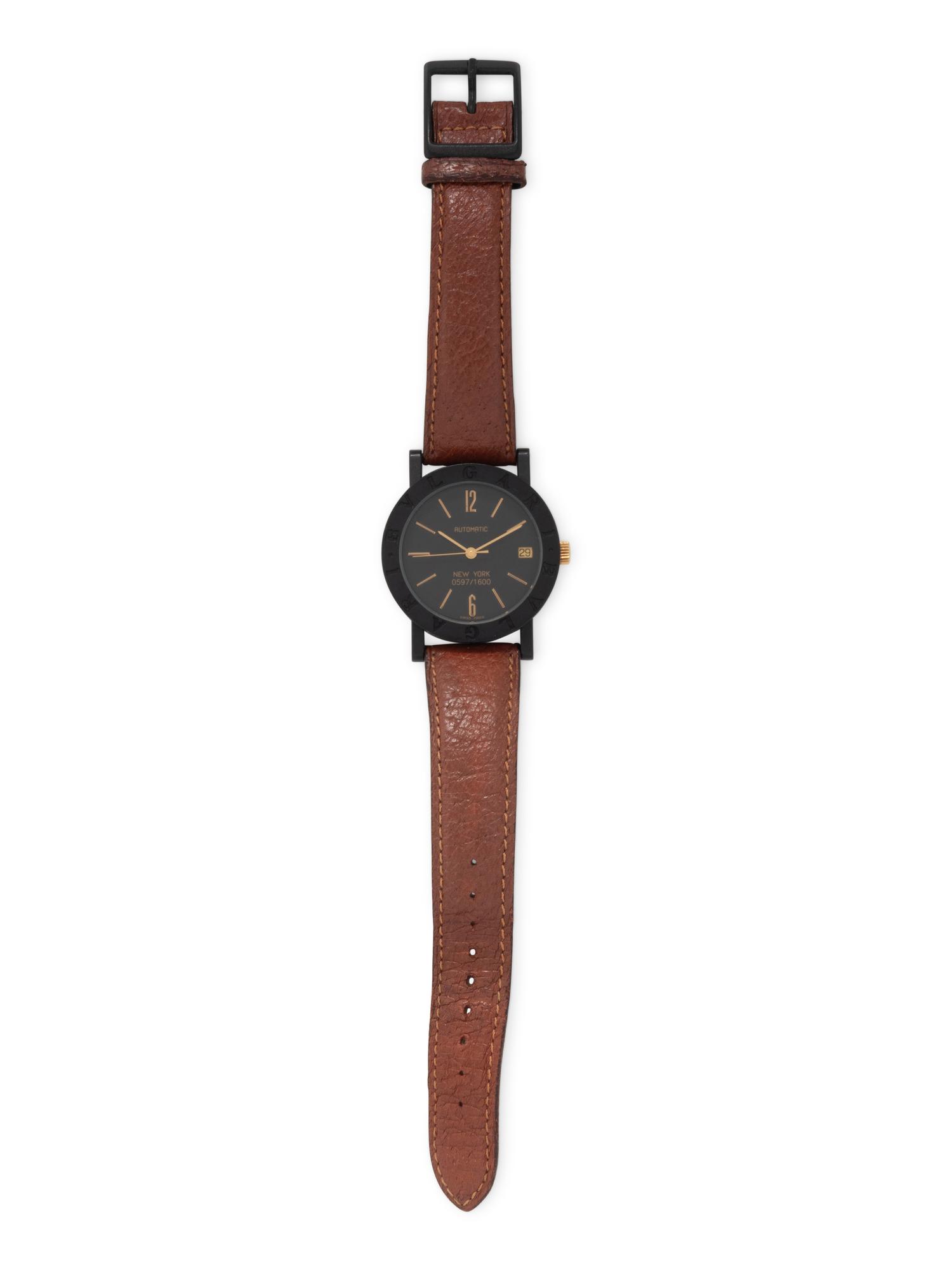BULGARI, BLACK COMPOSITE AUTOMATIC WATCH, LIMITED EDITION 'NEW YORK' MODEL