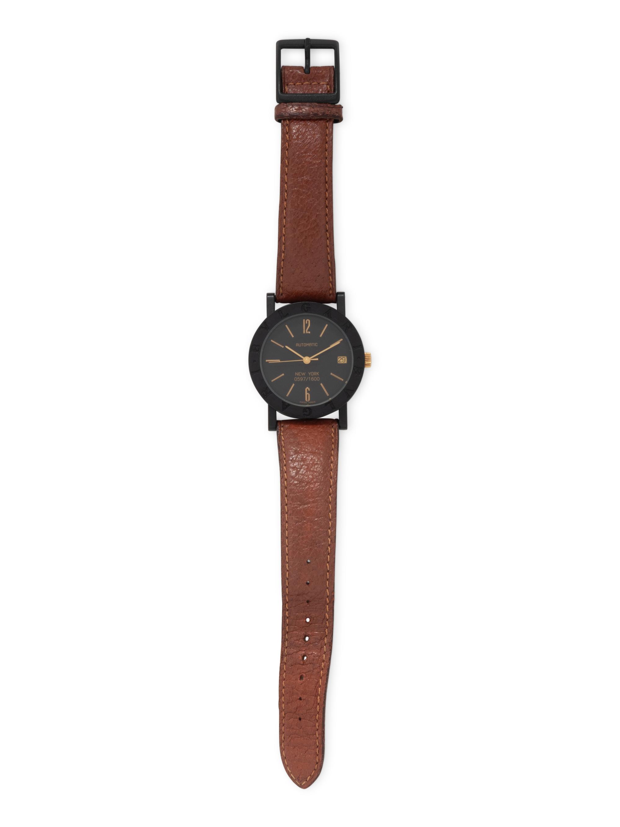 BULGARI, BLACK COMPOSITE AUTOMATIC WATCH, LIMITED EDITION 'NEW YORK' MODEL