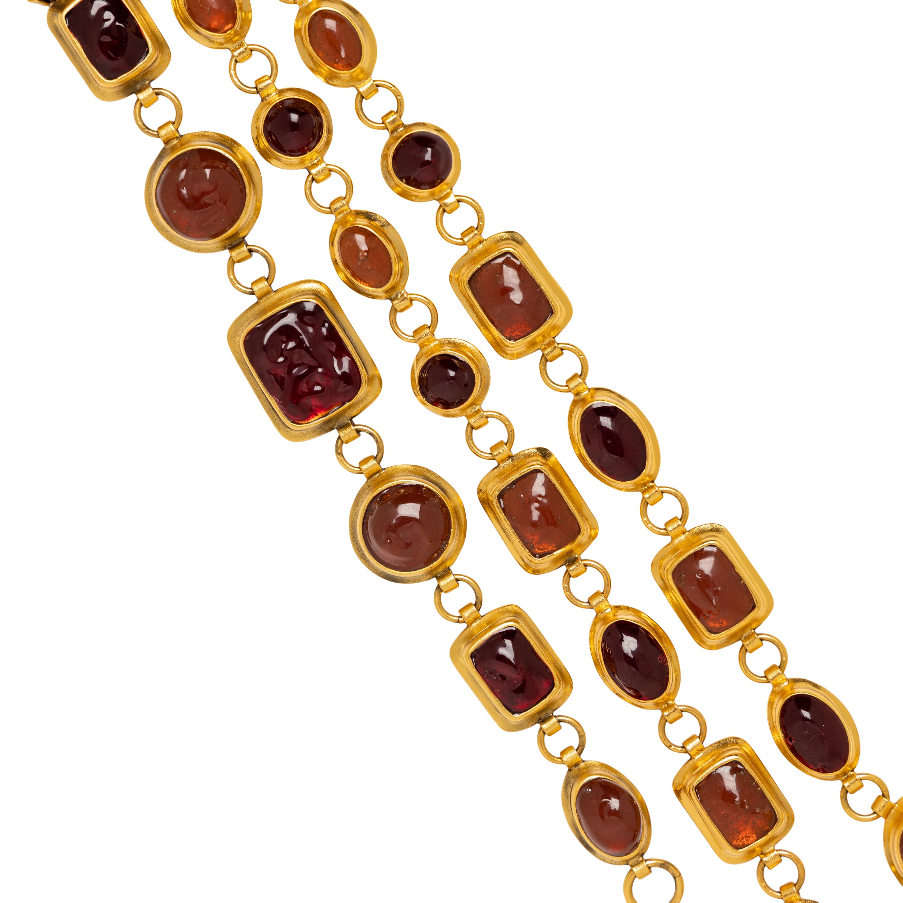 Yves Saint Laurent by Robert Goossens, Sautoir Necklace and Bracelet, 1980's