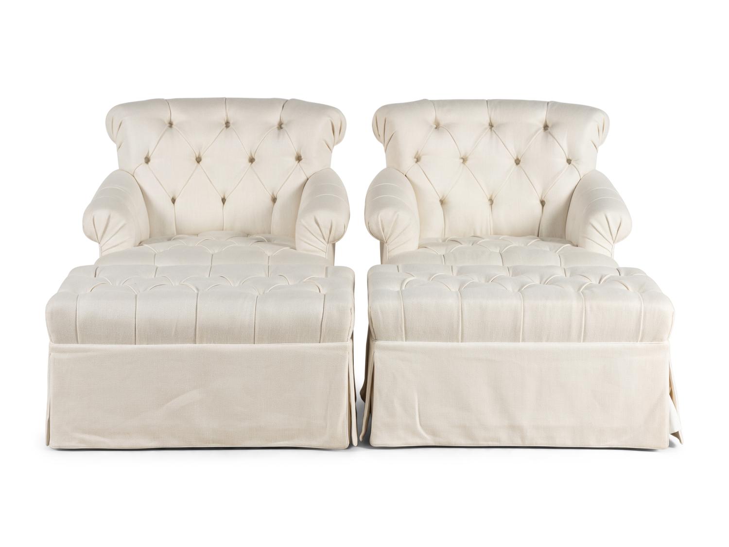A Pair of Upholstered Armchairs