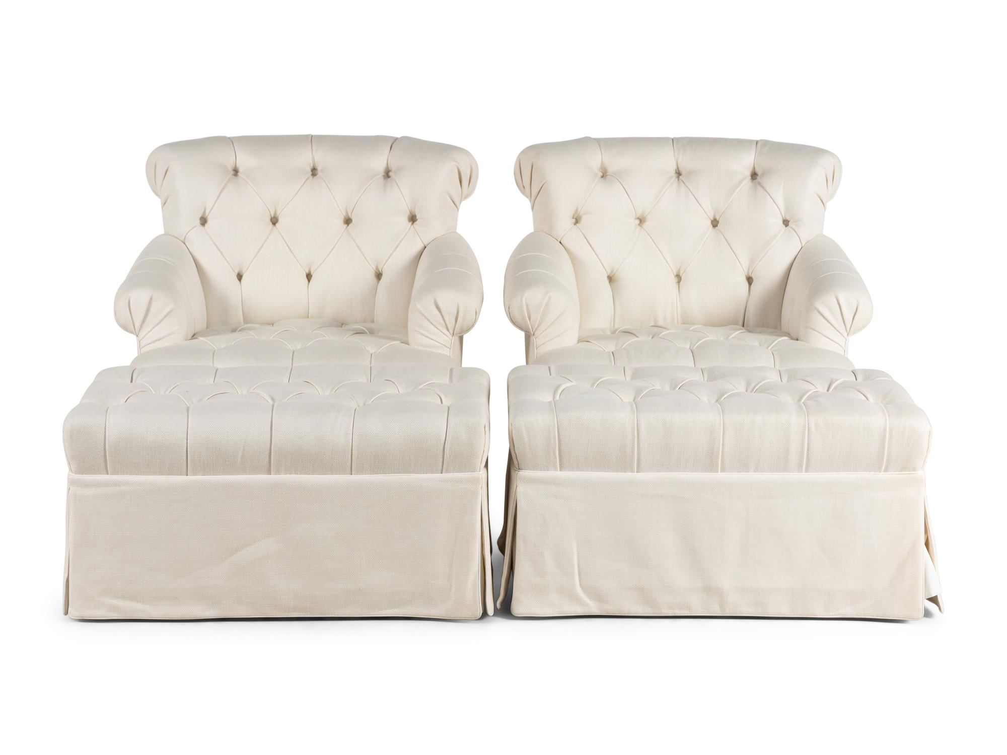 A Pair of Upholstered Armchairs