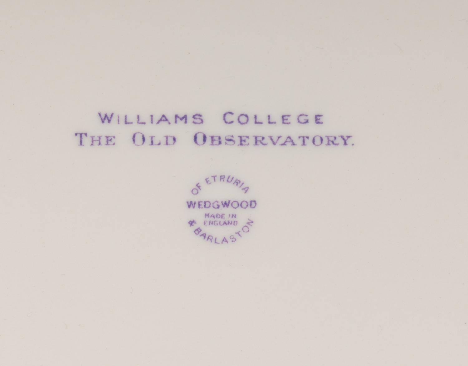 A Set of Three Wedgewood Plates with Scenes from Williams College