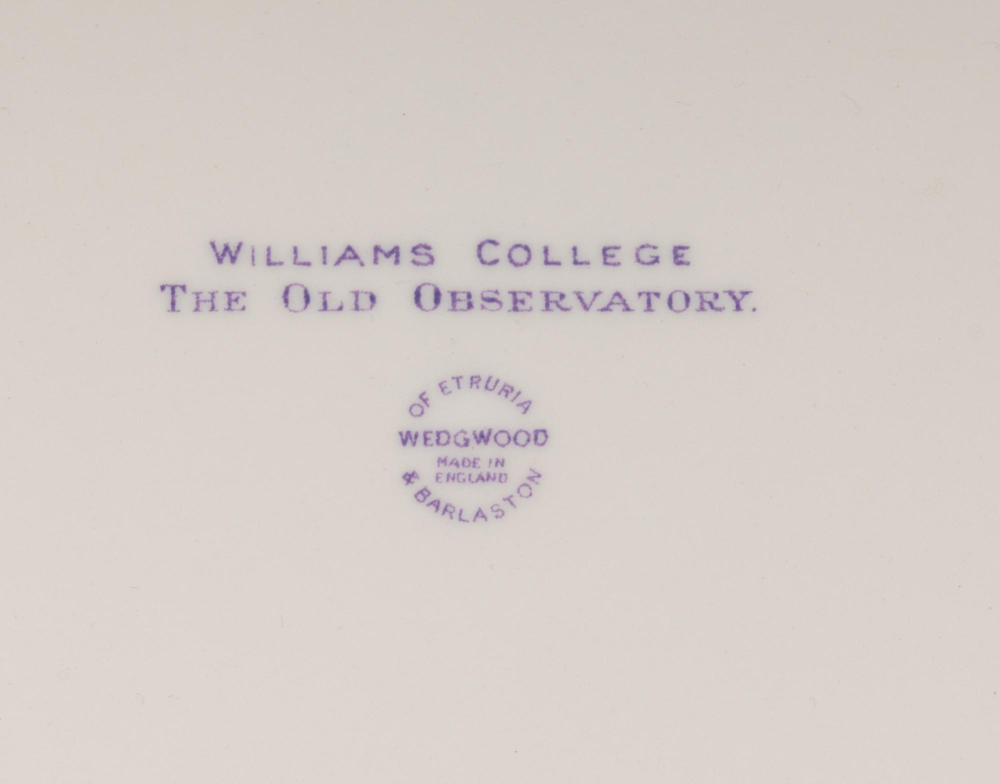 A Set of Three Wedgewood Plates with Scenes from Williams College