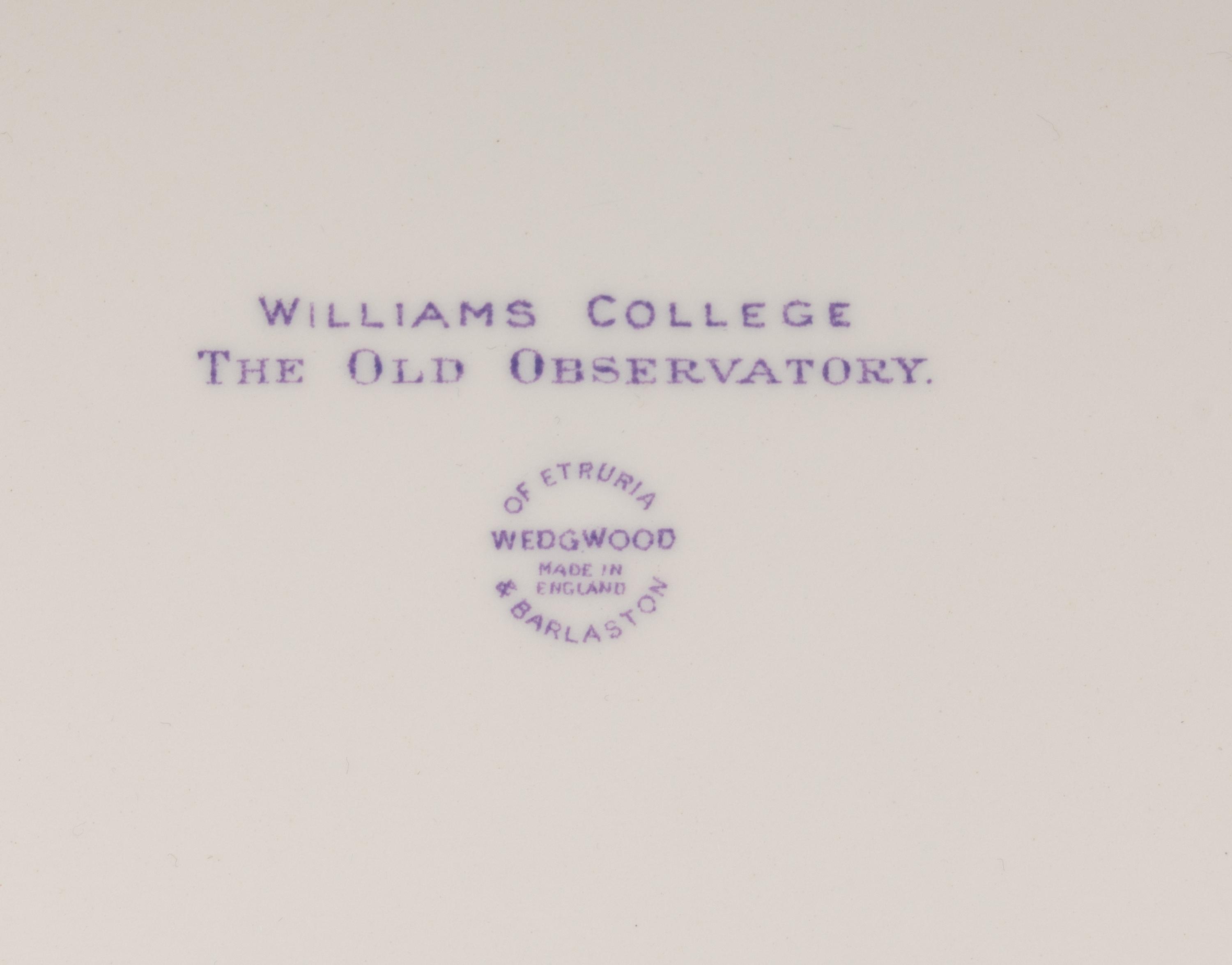 A Set of Three Wedgewood Plates with Scenes from Williams College