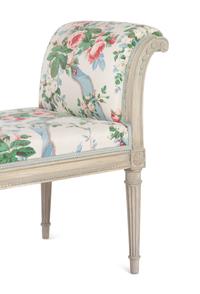 A Louis XVI Style Grey-Painted Window Seat