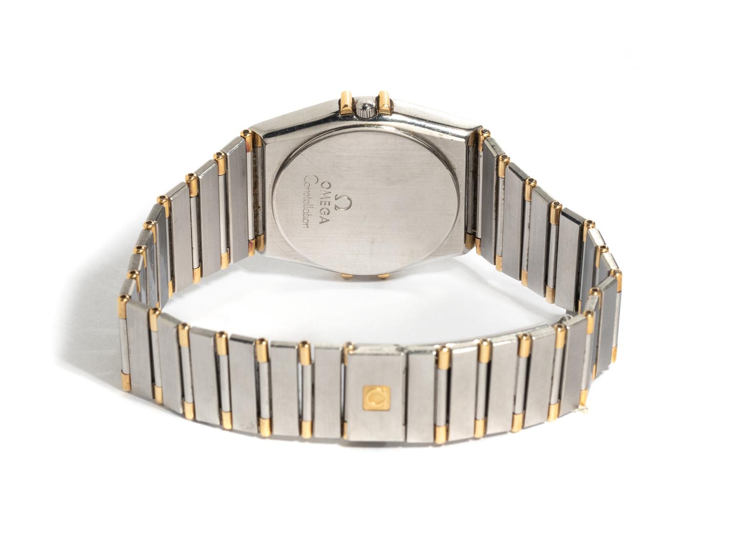 OMEGA, STAINLESS STEEL AND 18K YELLOW GOLD 'CONSTELLATION' WATCH