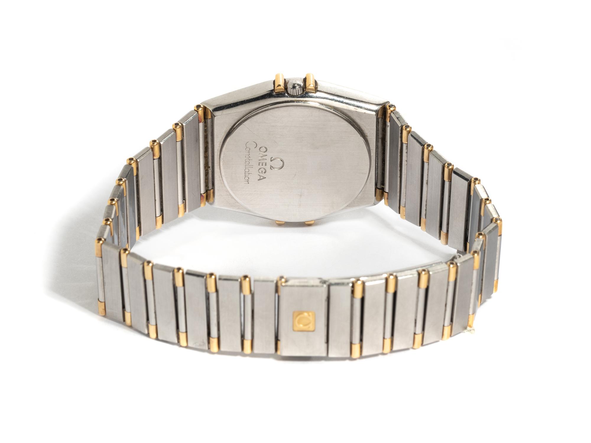 OMEGA, STAINLESS STEEL AND 18K YELLOW GOLD 'CONSTELLATION' WATCH
