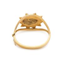 YELLOW GOLD SUN BANGLE BRACELET
