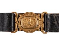 [CIVIL WAR]. Pre-war militia belt equipped with tongue and wreath eagle plate. Ca 1845-1860.