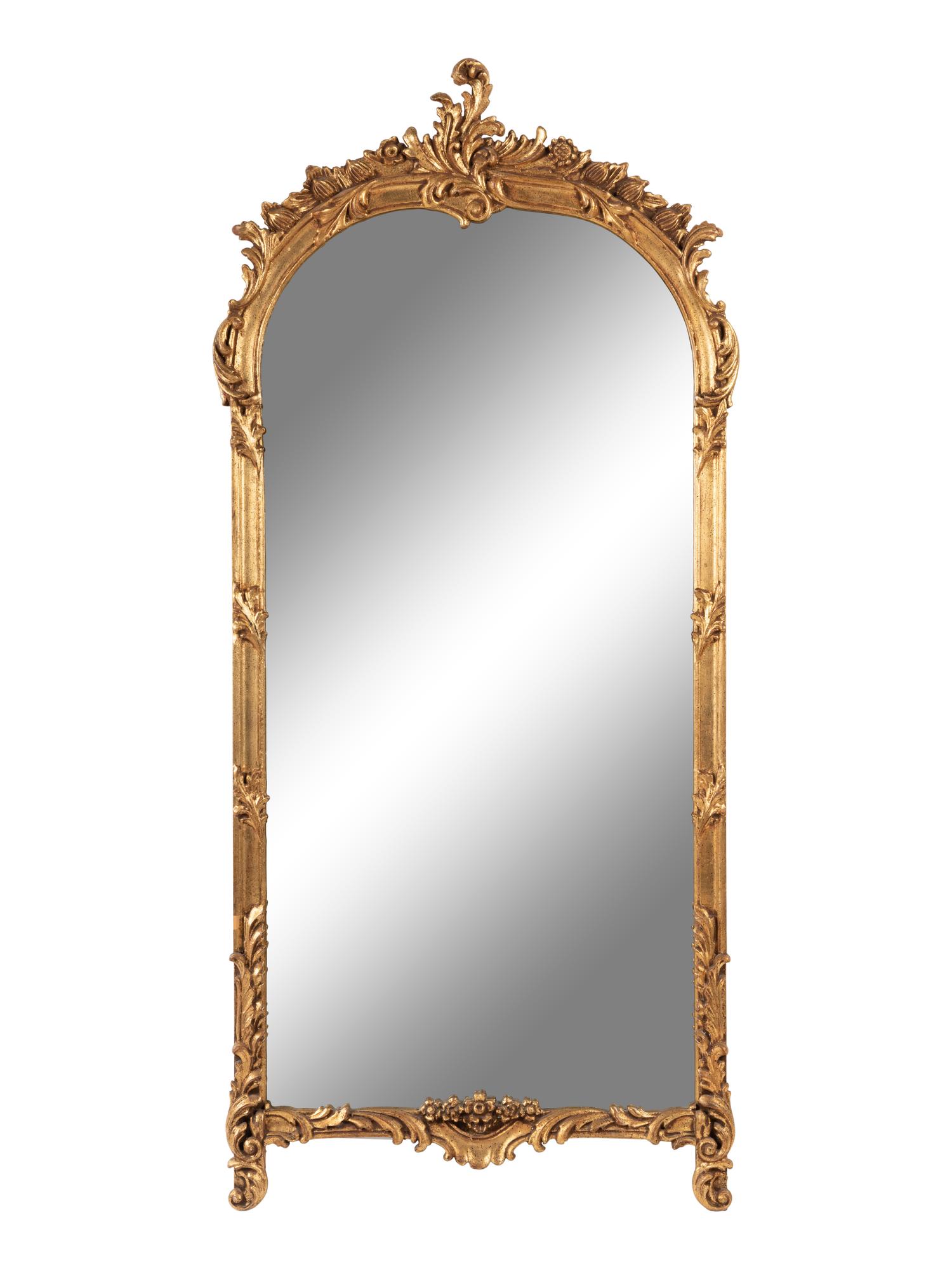 A Rococo Revival Giltwood Pier Mirror and Console Table