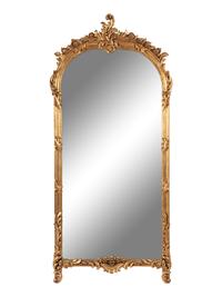 A Rococo Revival Giltwood Pier Mirror and Console Table