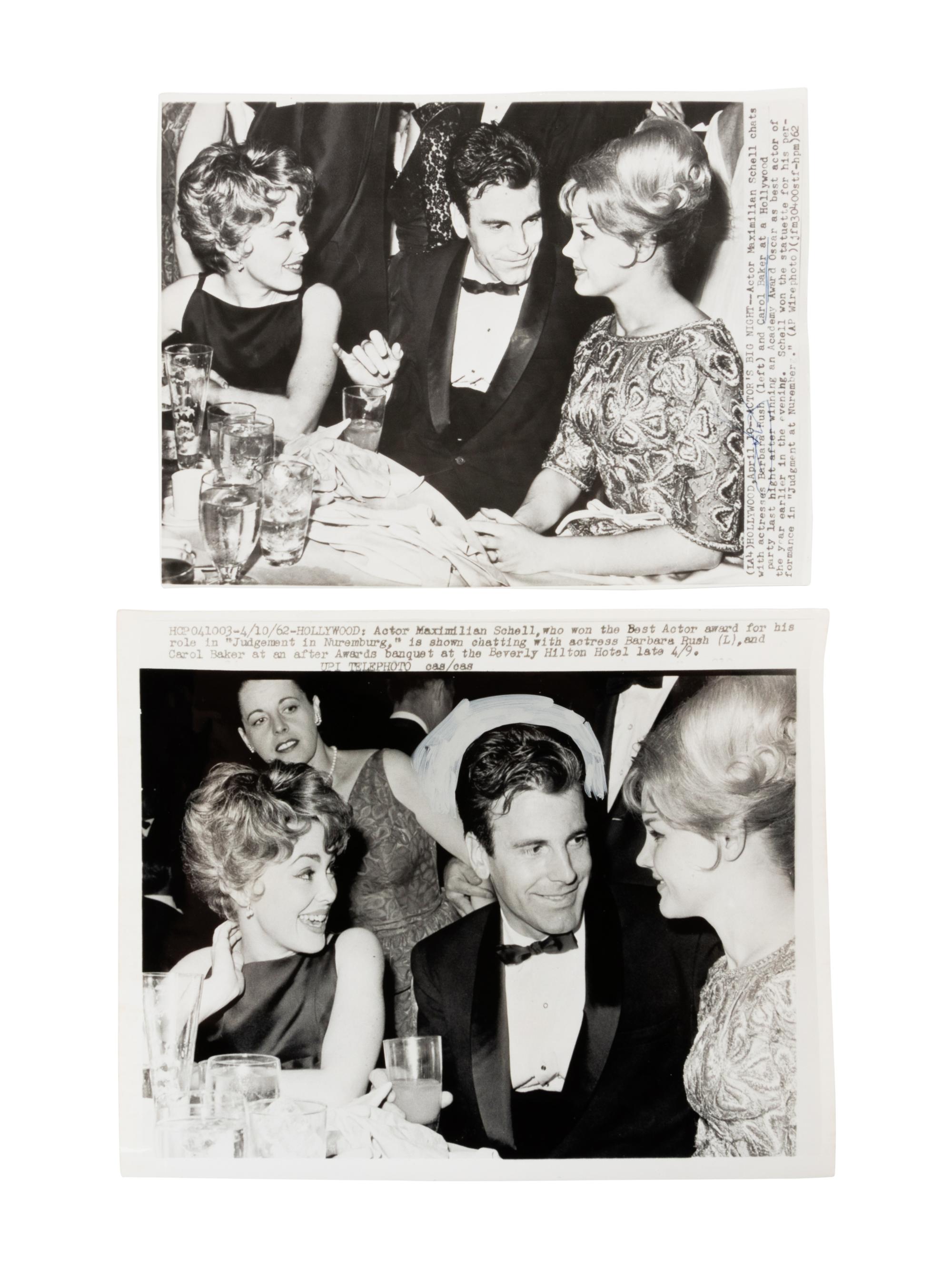 Unlabelled Givenchy Top Worn by Actress Carroll Baker, with Two Associated Photographs, 1962