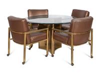 A Mastercraft Brass Dining Room Set