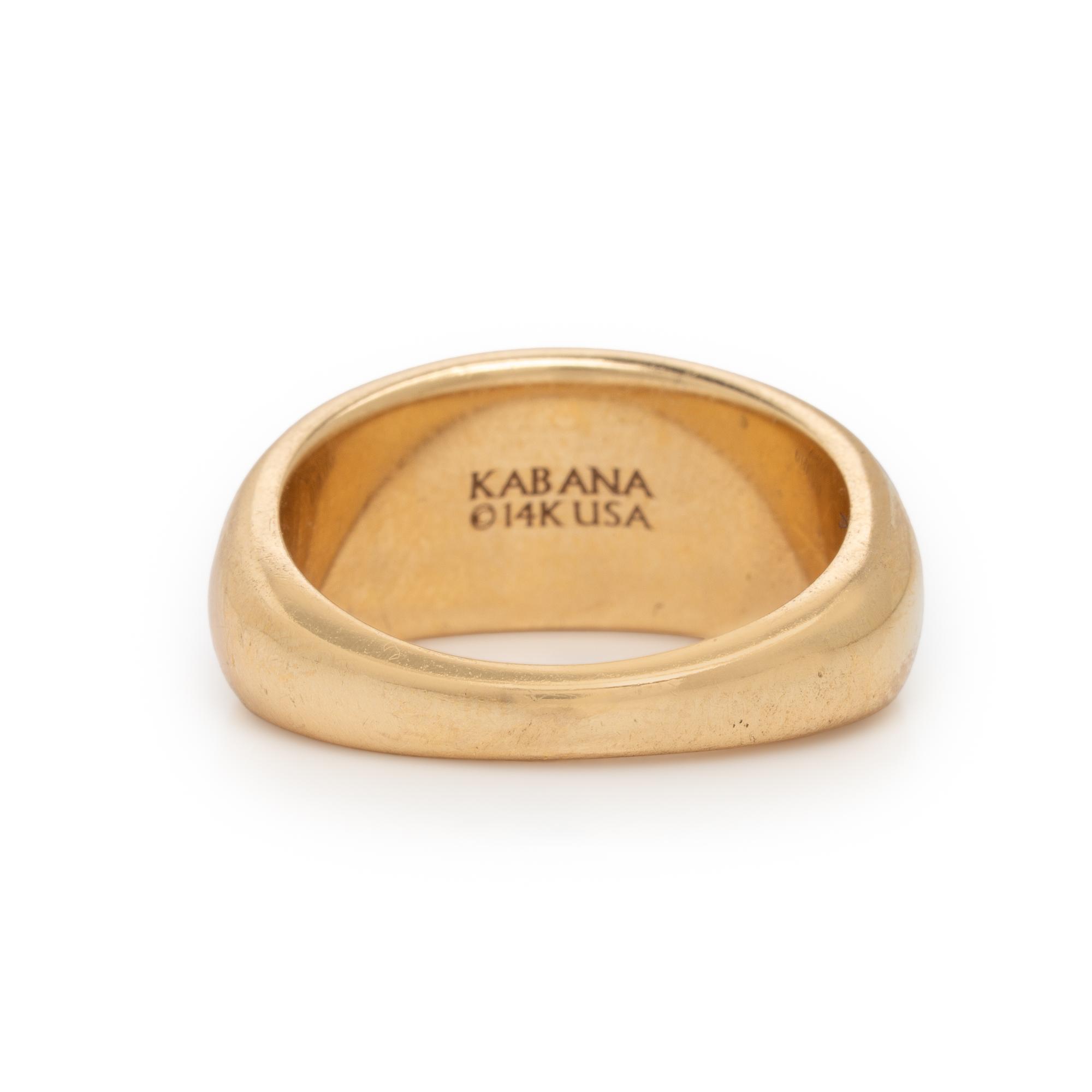 Kabana, Shell Inlay, Diamond and Yellow Gold Ring and Pendant