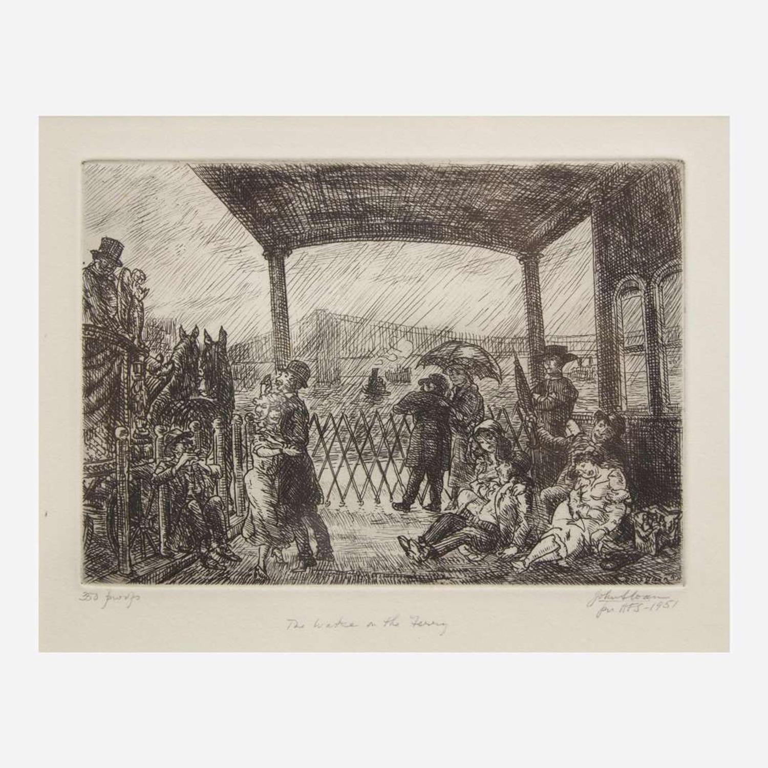 John French Sloan (American, 1871-1951) A Group of Four Etchings