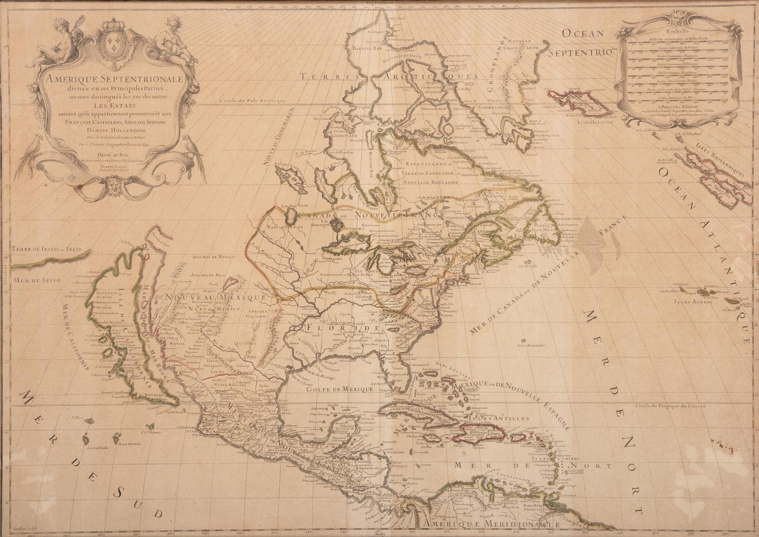 JAILLOT, Alexis-Hubert (1632-1712). Amerique Septentrionale divisee en ses principales parties . Paris, 1713.
