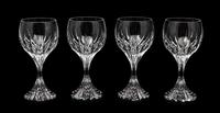 A Set of Twelve Baccarat Wine Glasses Height 6 3/8 inches.