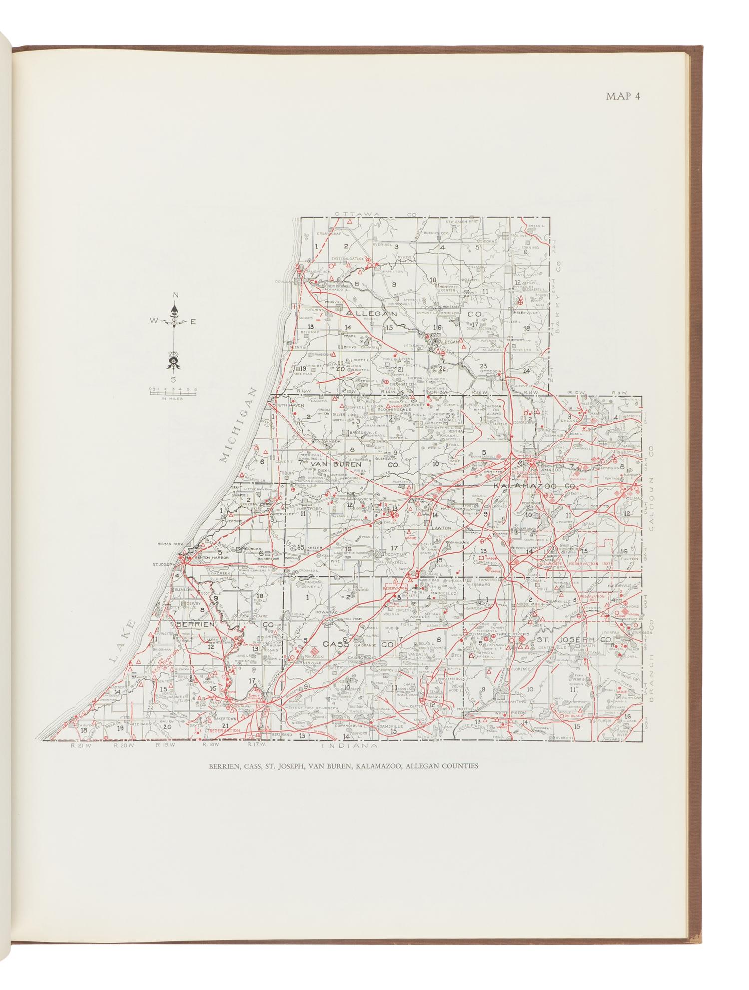 HINSDALE, Wilbert B. (1851-1944). Archaeological Atlas of Michigan . Ann Arbor: University of Michigan Press, 1931.