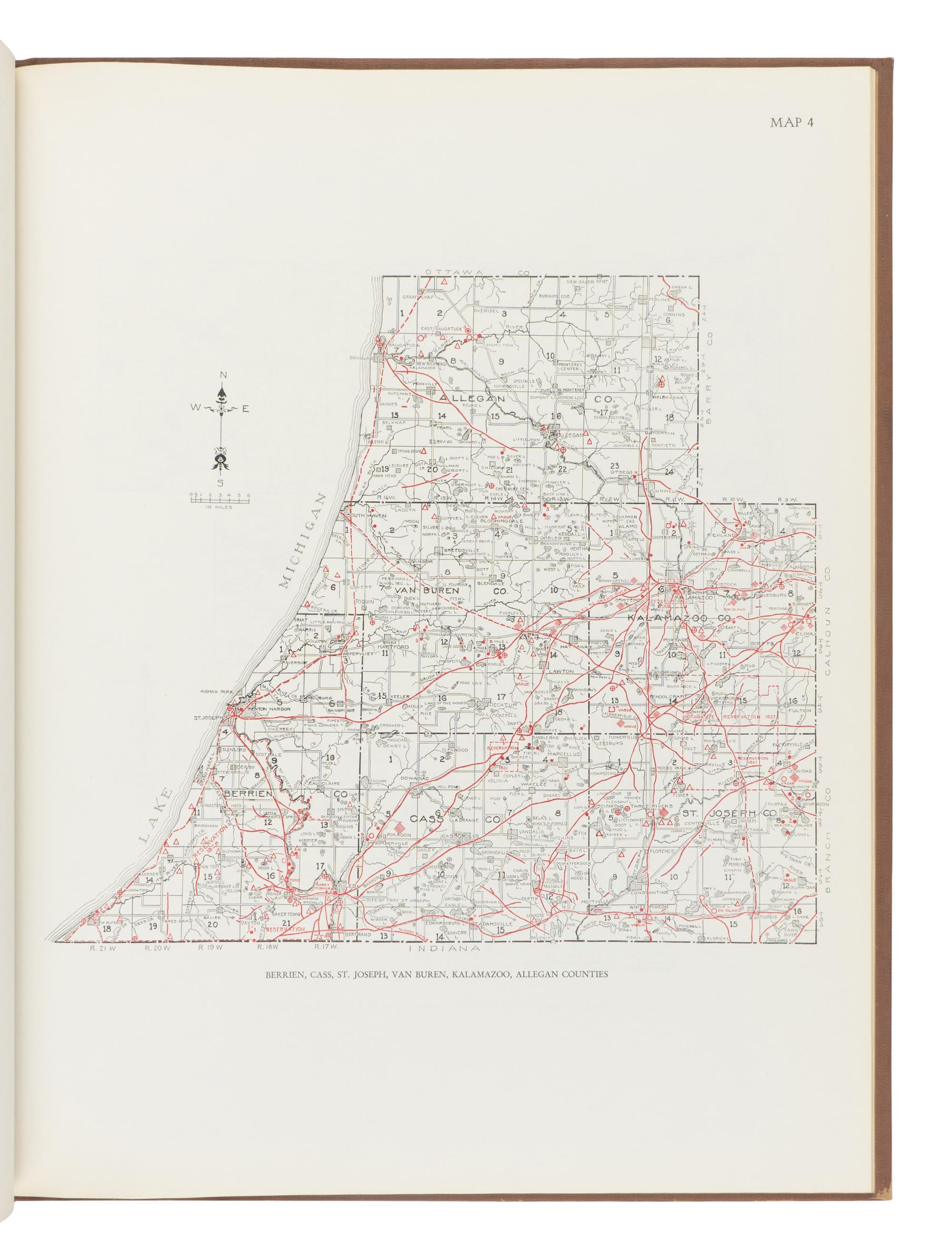 HINSDALE, Wilbert B. (1851-1944). Archaeological Atlas of Michigan . Ann Arbor: University of Michigan Press, 1931.