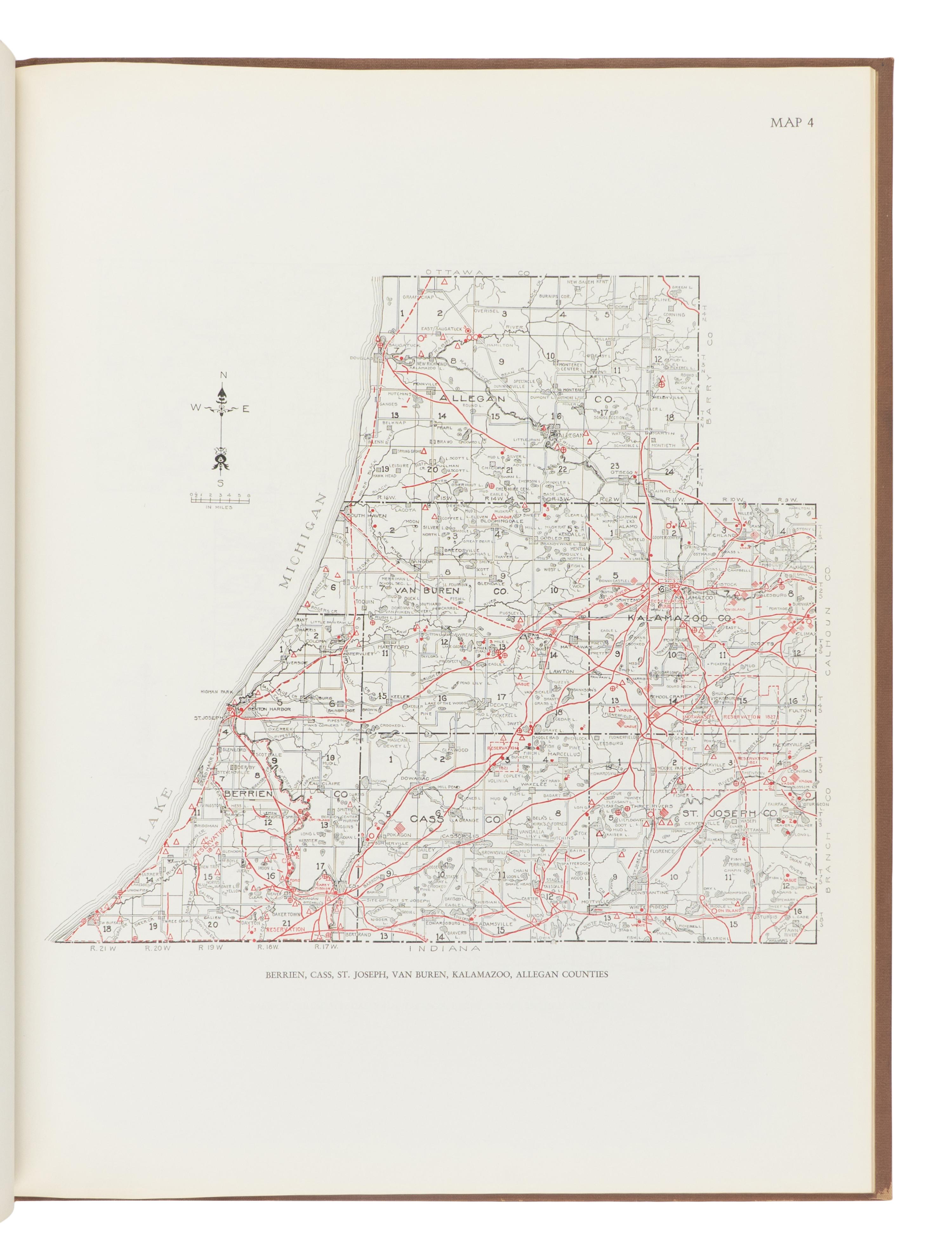 HINSDALE, Wilbert B. (1851-1944). Archaeological Atlas of Michigan . Ann Arbor: University of Michigan Press, 1931.