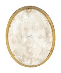 A Dresden Painted Porcelain Oval Plaque of the Madonna and Child