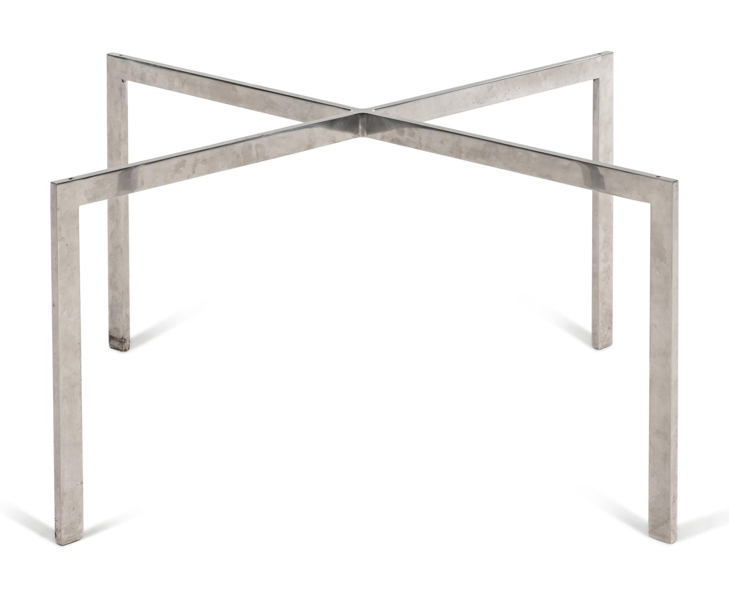 A Chromed Metal Low Table