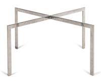 A Chromed Metal Low Table