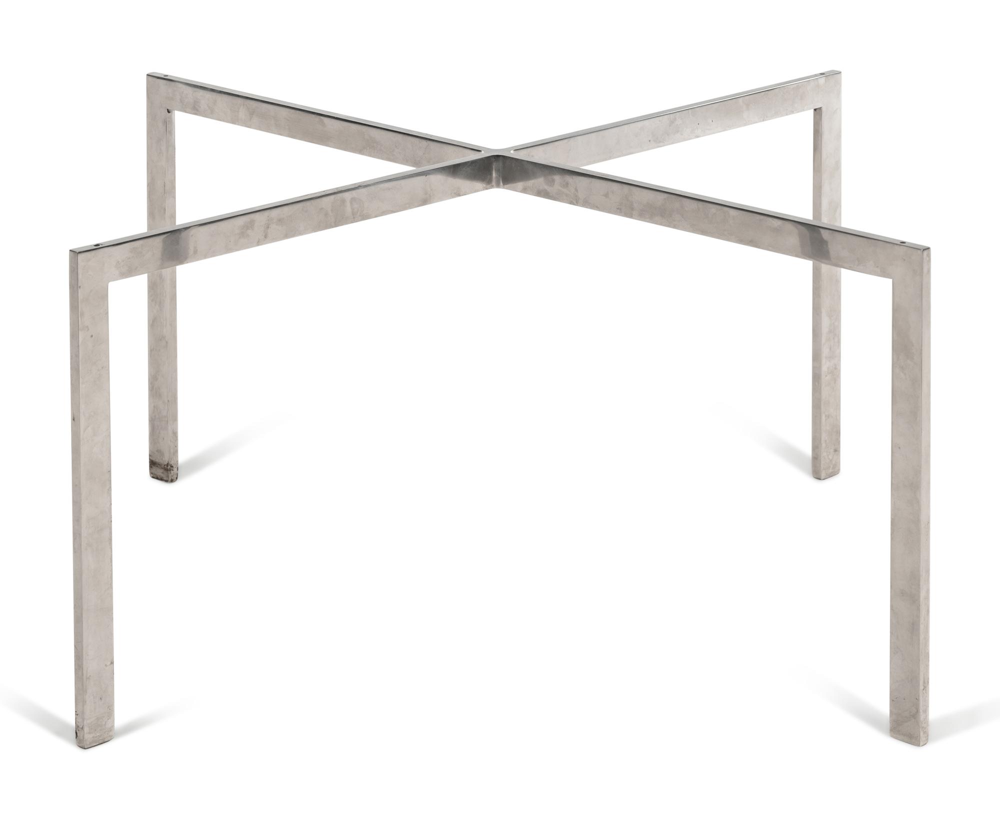 A Chromed Metal Low Table