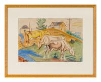 Cows Grazing , 1940