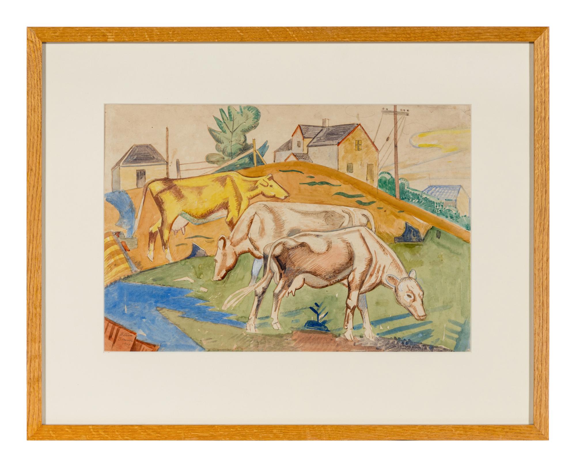 Cows Grazing , 1940