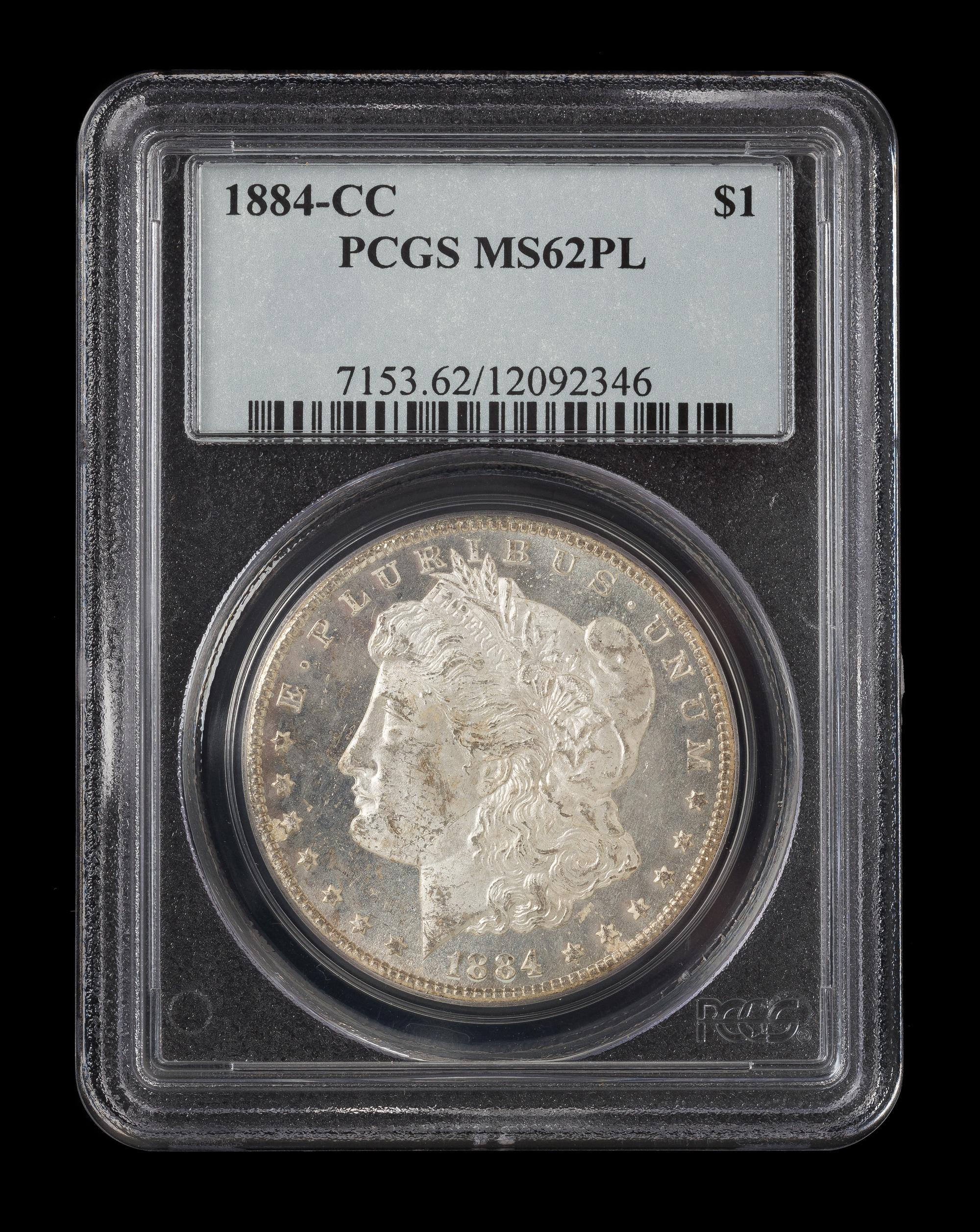 A United States 1884-CC Morgan Silver Dollar Coin