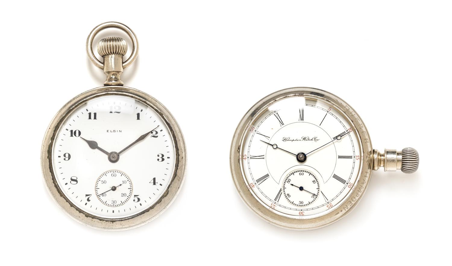 A Collection of Salesmen Sample Pocket Watches, Hampden and Elgin, 128.90 dwts.