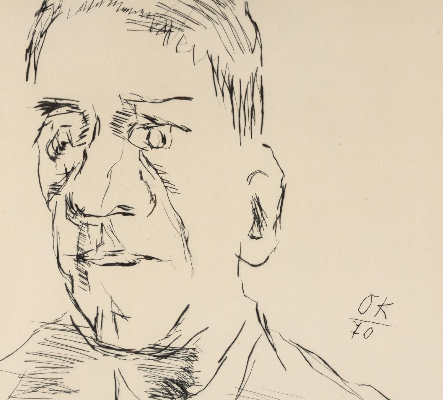 Self Portrait with Etching Needle, 1970