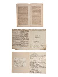 [MANUSCRIPTS]. A pair of manuscript histories of England and Ireland. [ With :] BEECHER, Lyman. The Remedy for Duelling. 1809.