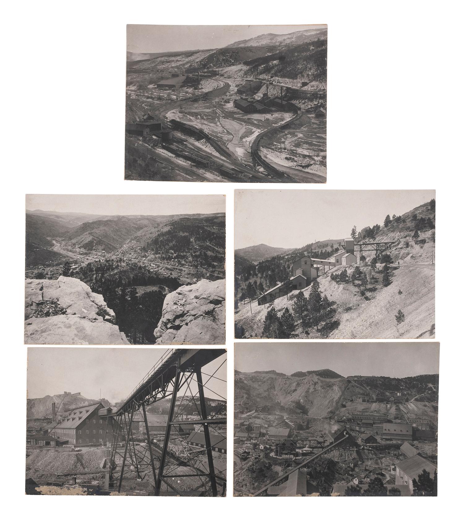 [SOUTH DAKOTA]. A group of 15 Lead, South Dakota, town and mining photographs, comprising: