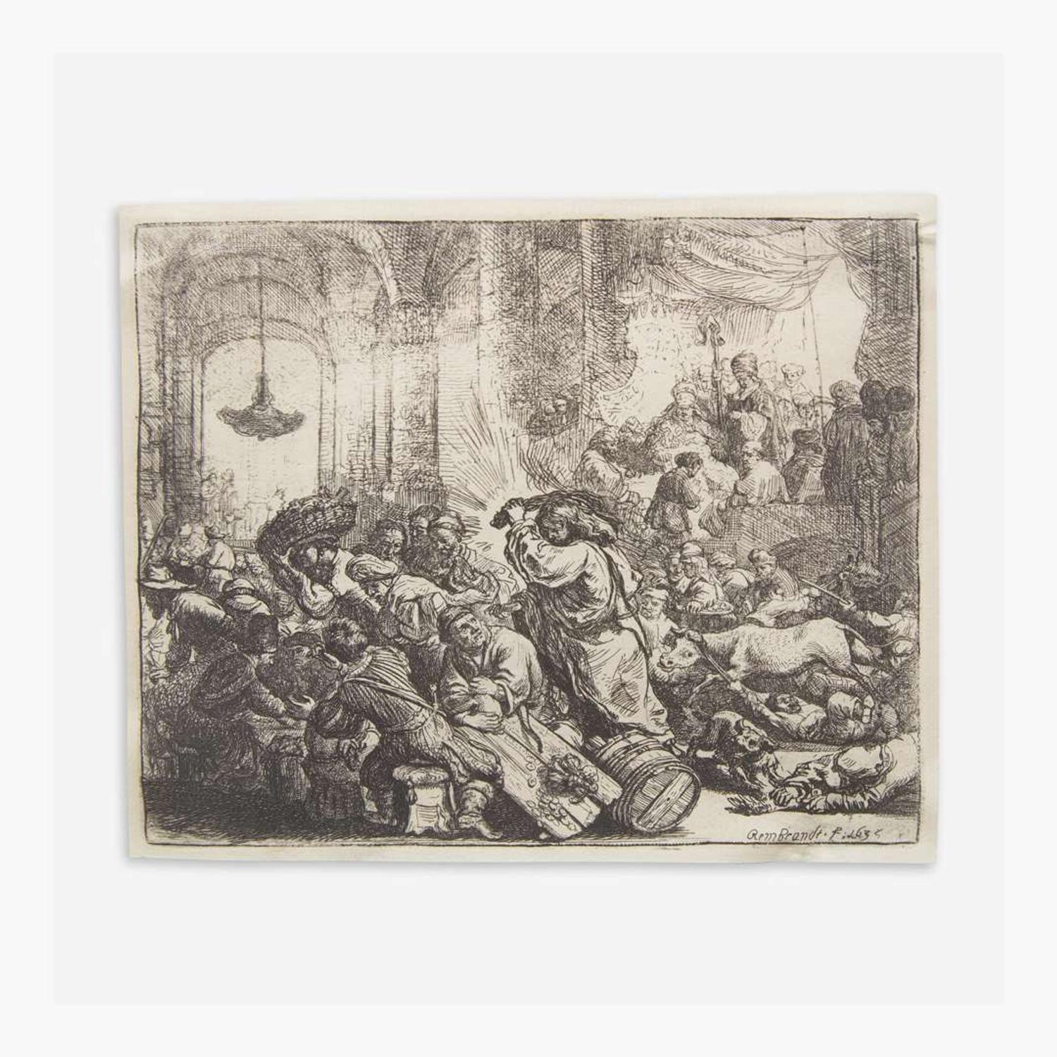 Rembrandt van Rijn (Dutch, 1606-1669) Christ Driving the Money Changers from the Temple