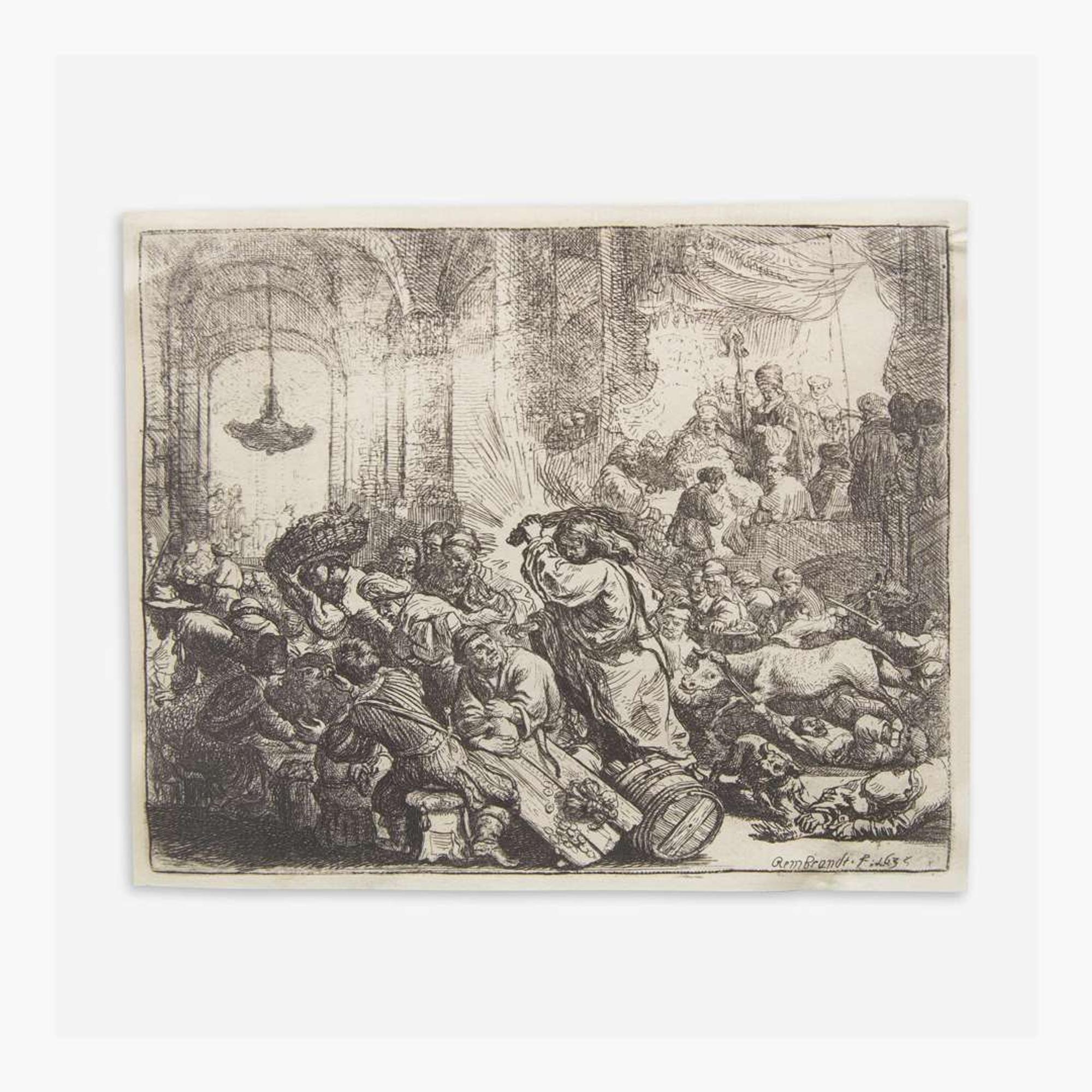 Rembrandt van Rijn (Dutch, 1606-1669) Christ Driving the Money Changers from the Temple