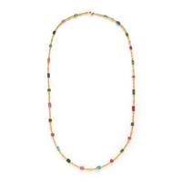 Multi Color Tourmaline and Yellow Gold Necklace