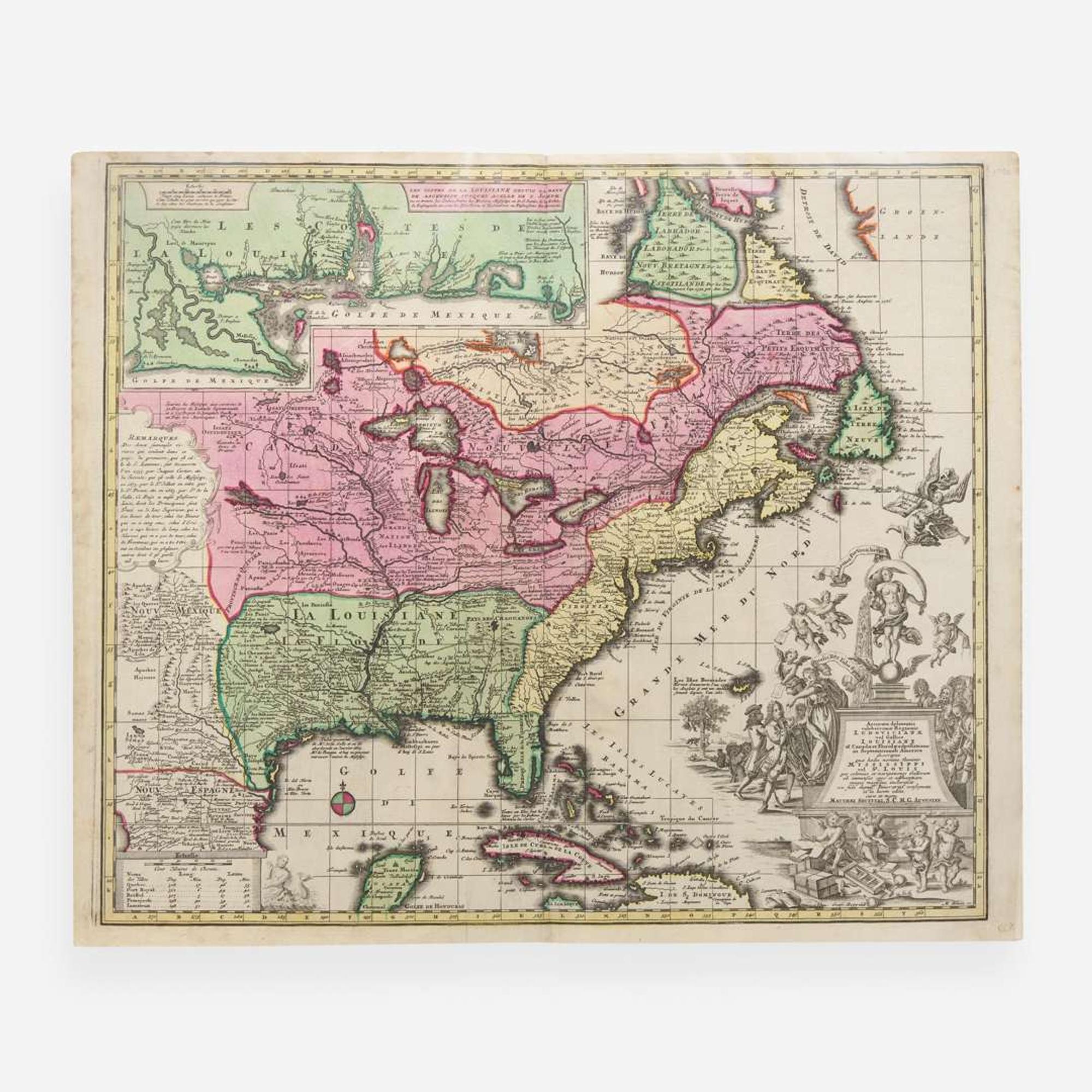 [Maps & Atlases] Seutteri, Matthaei Accurata delineatio celeberrimae Regionis Ludovicianae vel Gallice Louisiane ol. Canadae et Floridae...Septemtrionali America descriptae quae hodie nomine fluminis Mississippi vel St. Louis...
