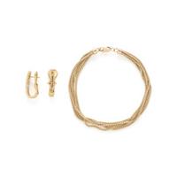 YELLOW GOLD AND DIAMOND JEWELRY SUITE