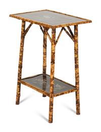 An English Lacquer and Bamboo Side Table