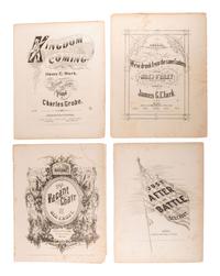 [CIVIL WAR]. 170+ Sheet music, incl. over 50 Civil War songs and many pre-Fire Chicago imprints.