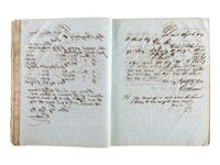 [TRANSPORTATION] -- [SHIPPING]. Letter press copy book featuring discussion of early Great Lakes shipping and commerce within the 1847 business correspondence of Detroit shipbuilder, merchant, and vessel owner Elon W. Hudson (1818-1901).
