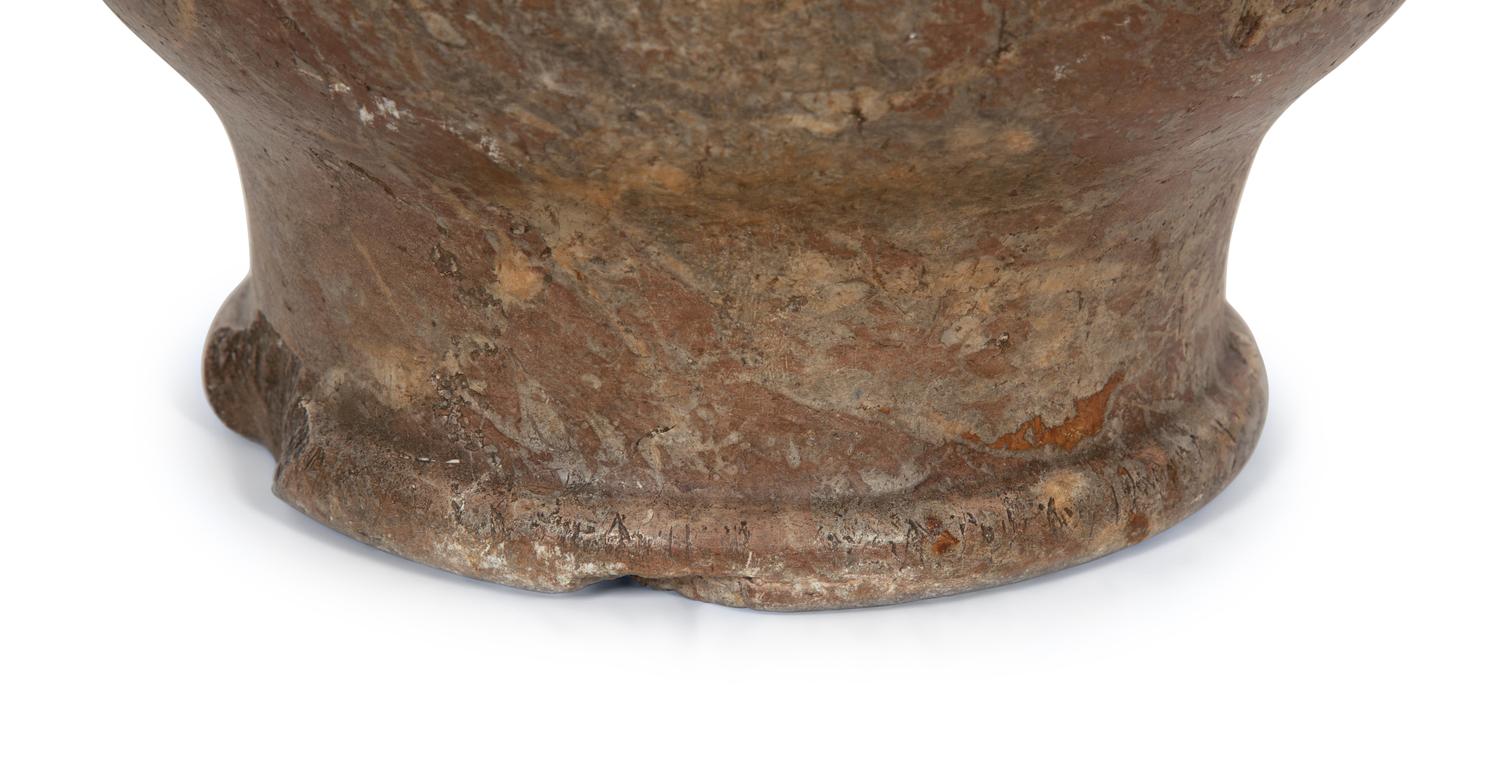 A Continental Carved Marble Mortar
